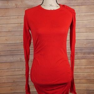 Moda International red sweater Small form fitted